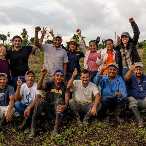 Members of the Productive Forest Restoration Team are all smiles for a group photo.